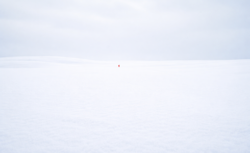 雪の日、なぜ赤い帽子は美しいのかのイメージ画像